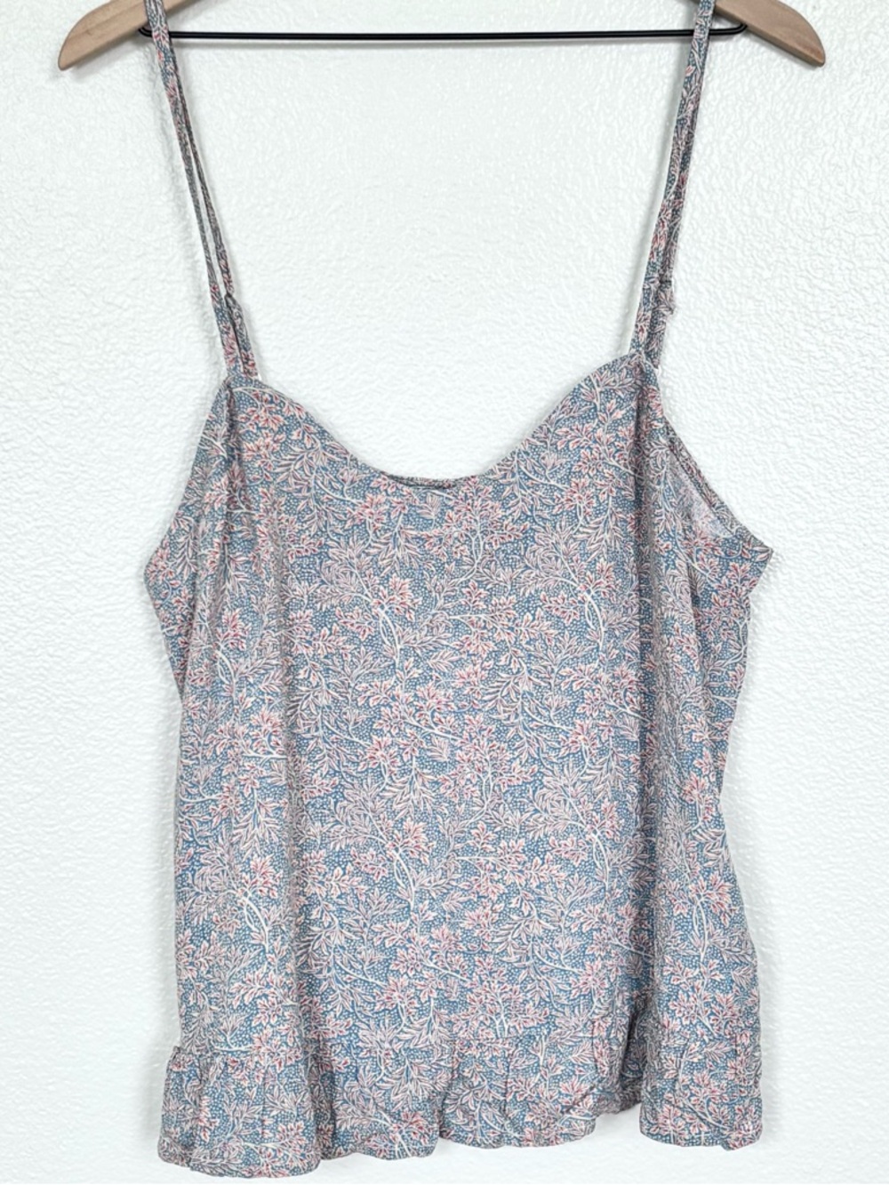American Eagle Floral Peplum Cami Tank Top XL Y2K Boho NWT